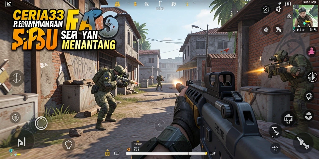 Tangkapan layar aksi seru dalam permainan FPS CERIA33.