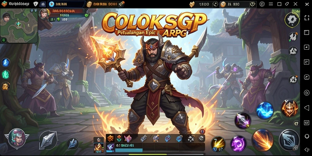 Tampilan gameplay seru COLOKSGP dalam aksi petualangan ARPG.