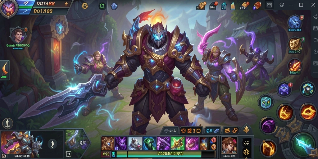 Tangkapan layar gameplay DOTA88 dalam pertarungan seru MMORPG.