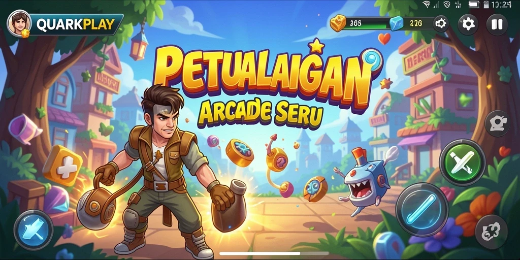Tampilan menakjubkan dari gameplay QUARKPLAY yang mendebarkan.