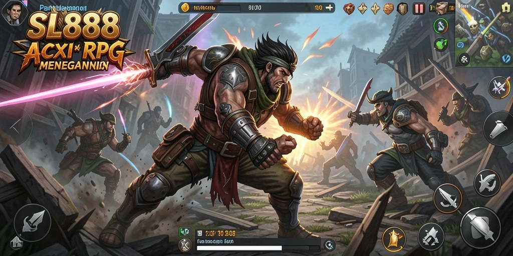 Tampilan gameplay SL888 yang seru dan menegangkan dalam pertempuran ARPG.