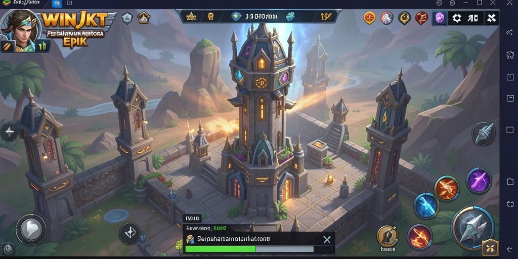 Tampilan gameplay <strong>WINJKT</strong> yang seru dan menarik dalam genre Tower Defense.