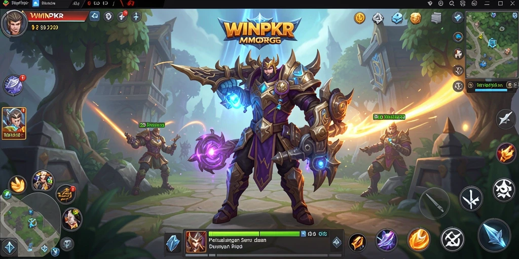 Tampilan gameplay menarik dalam petualangan MMORPG WINPKR.
